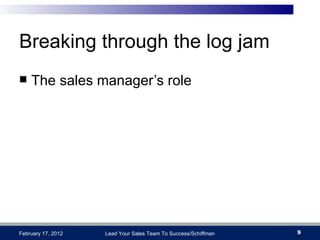 Lead Your Sales Team To Success | PPT