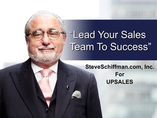 Lead Your Sales Team To Success