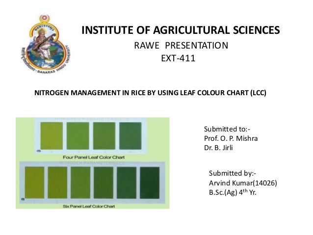 Irri Leaf Color Chart