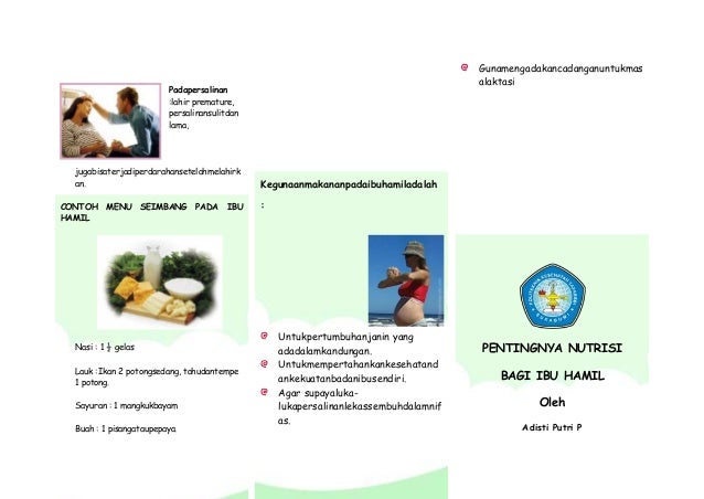 Leaflat nutrisi ibu hamil Leaflat nutrisi ibu hamil