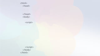 <html>
<head>
</head>
<body>
<script>
?
?
?
</script>
</body>
</html>
 