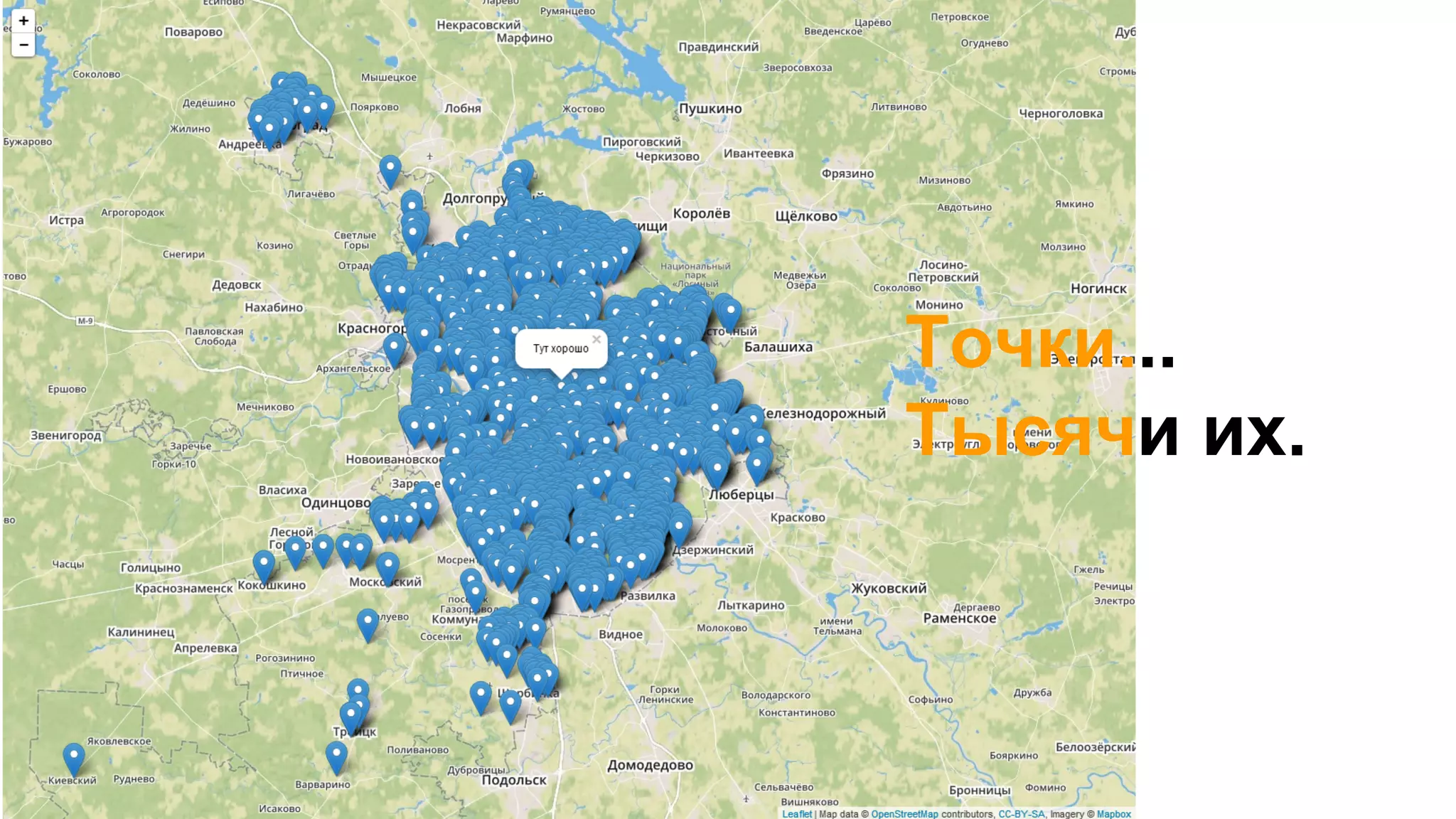 Точки...
Тысячи их.
 