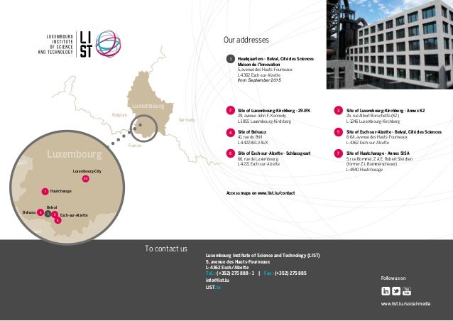 Presentation leaflet Luxembourg Institute of Science and Technology…