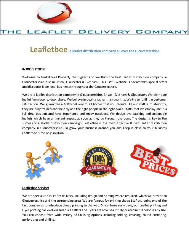 leaflet distribution gloucester local flyer distribution companies near me