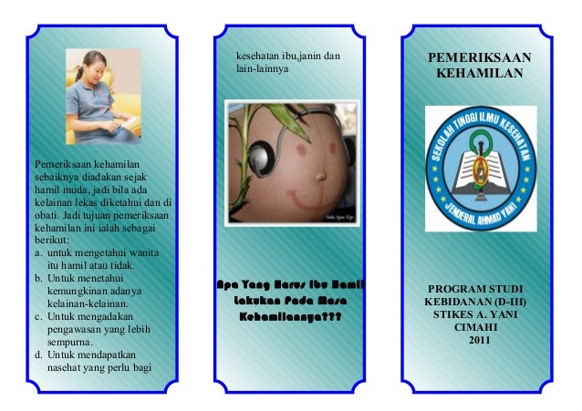 Leaflet pemeriksaan ibu hamil