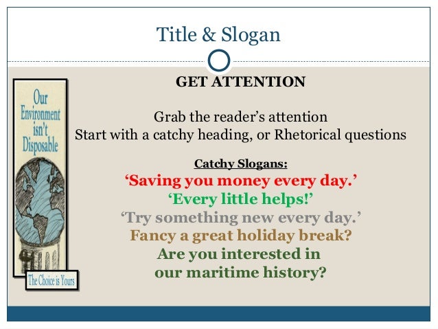 leaflet writing presentation ad slogans flyer