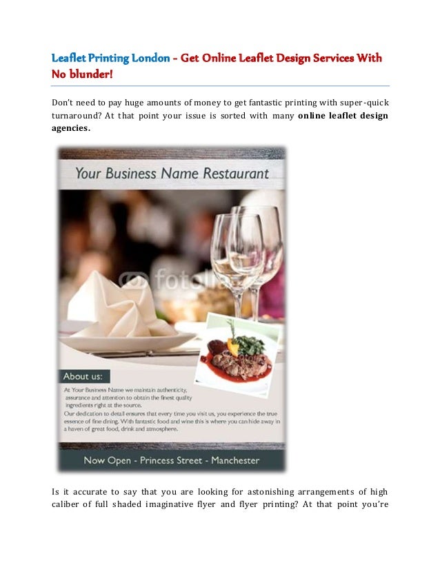 leaflet printing london get online leaflet design services with no