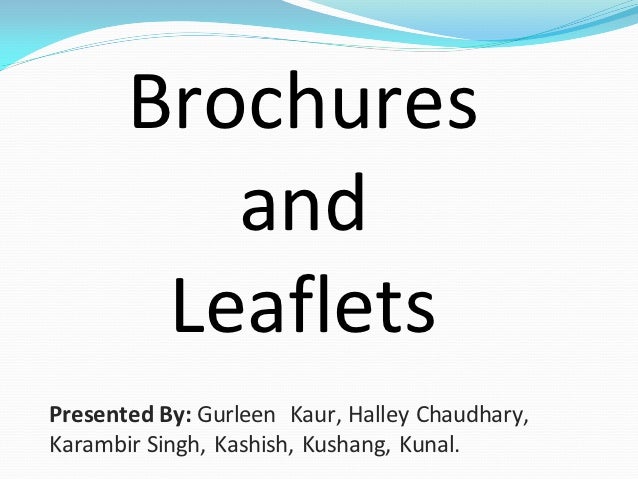 leaflets and brochures