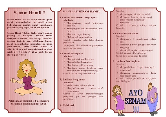 Leaflet senam  hamil 