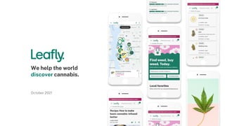 Confidential and Proprietary 1
We help the world
discover cannabis.
October 2021
 