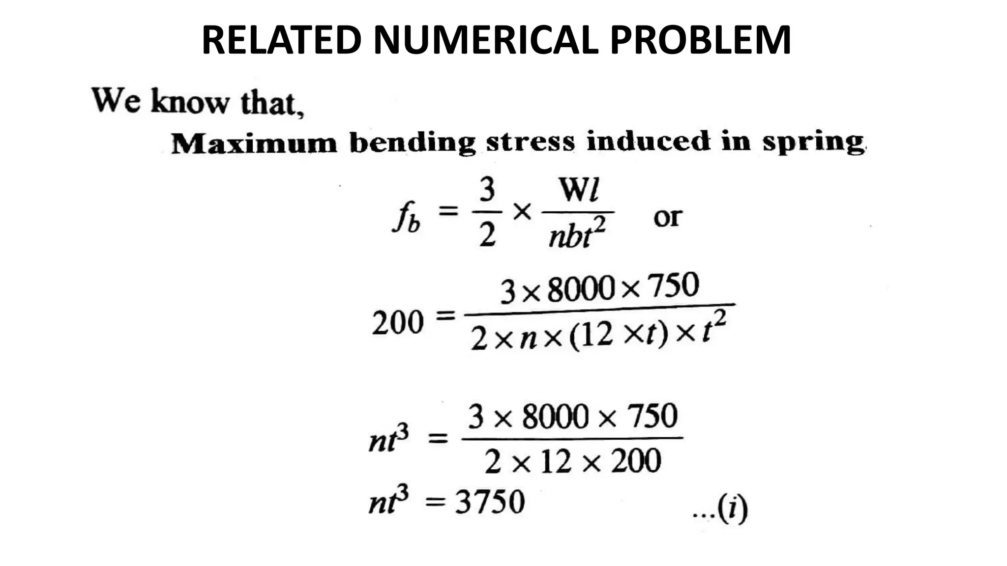 RELATED NUMERICAL PROBLEM