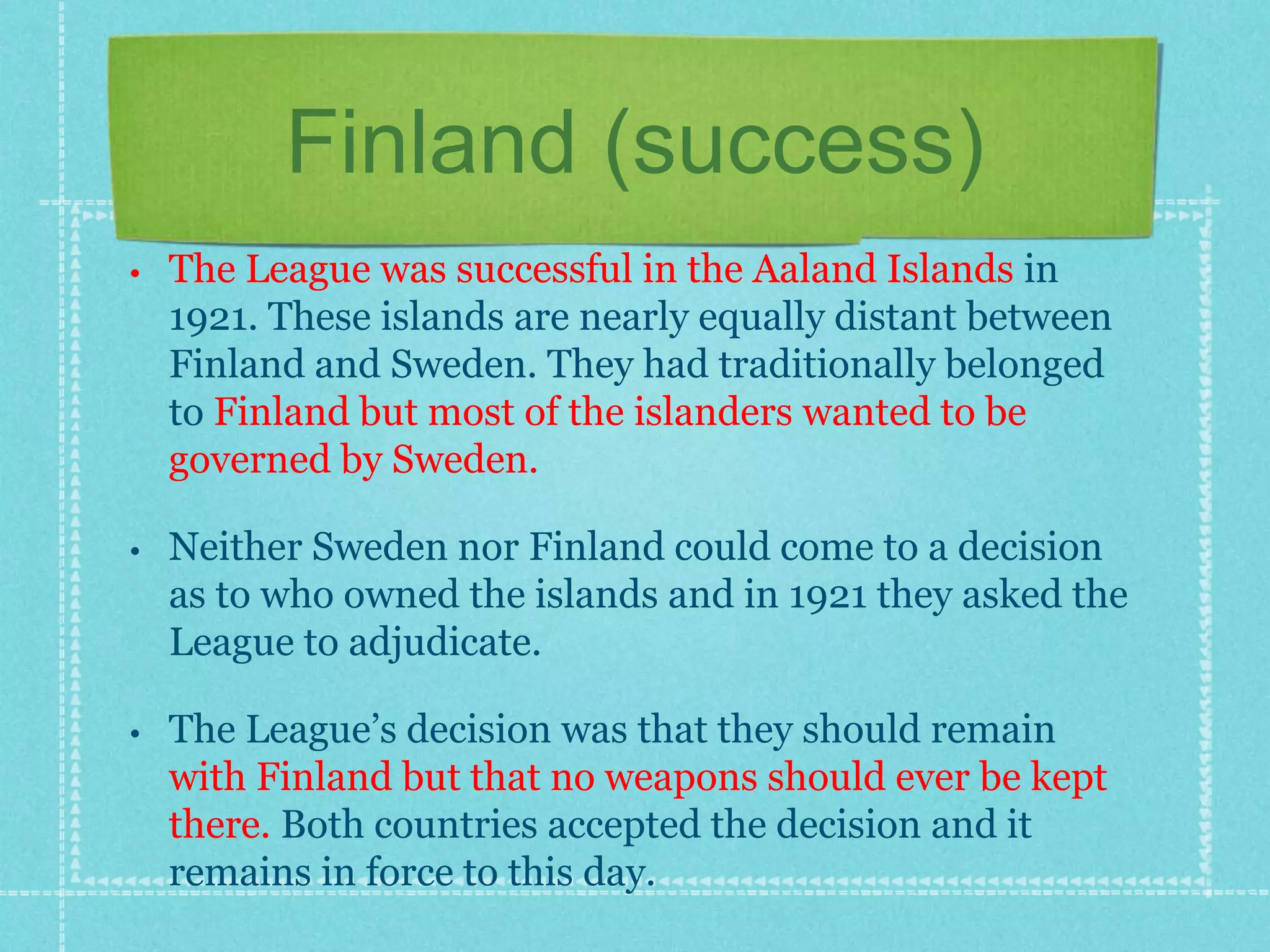 To what extent was the league of nation a success? | PPTX