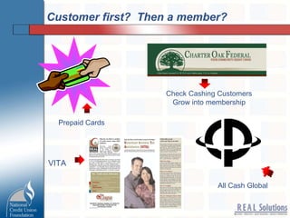 Customer first?  Then a member? Prepaid Cards Check Cashing Customers Grow into membership VITA All Cash Global 