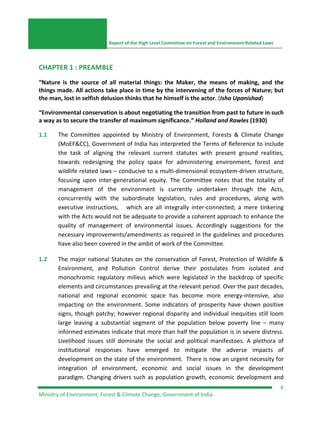 Report of the High Level Committee on Forest and Environment Related ...
