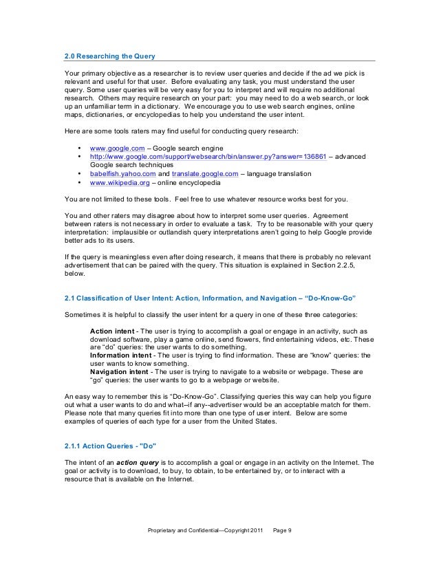 leaked google general guidelines for ads quality evaluation june 15 ads quality rater cover letter