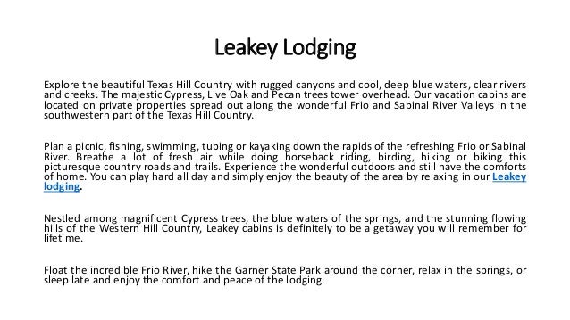Leakey Lodging Is Your Hill Country Getaway