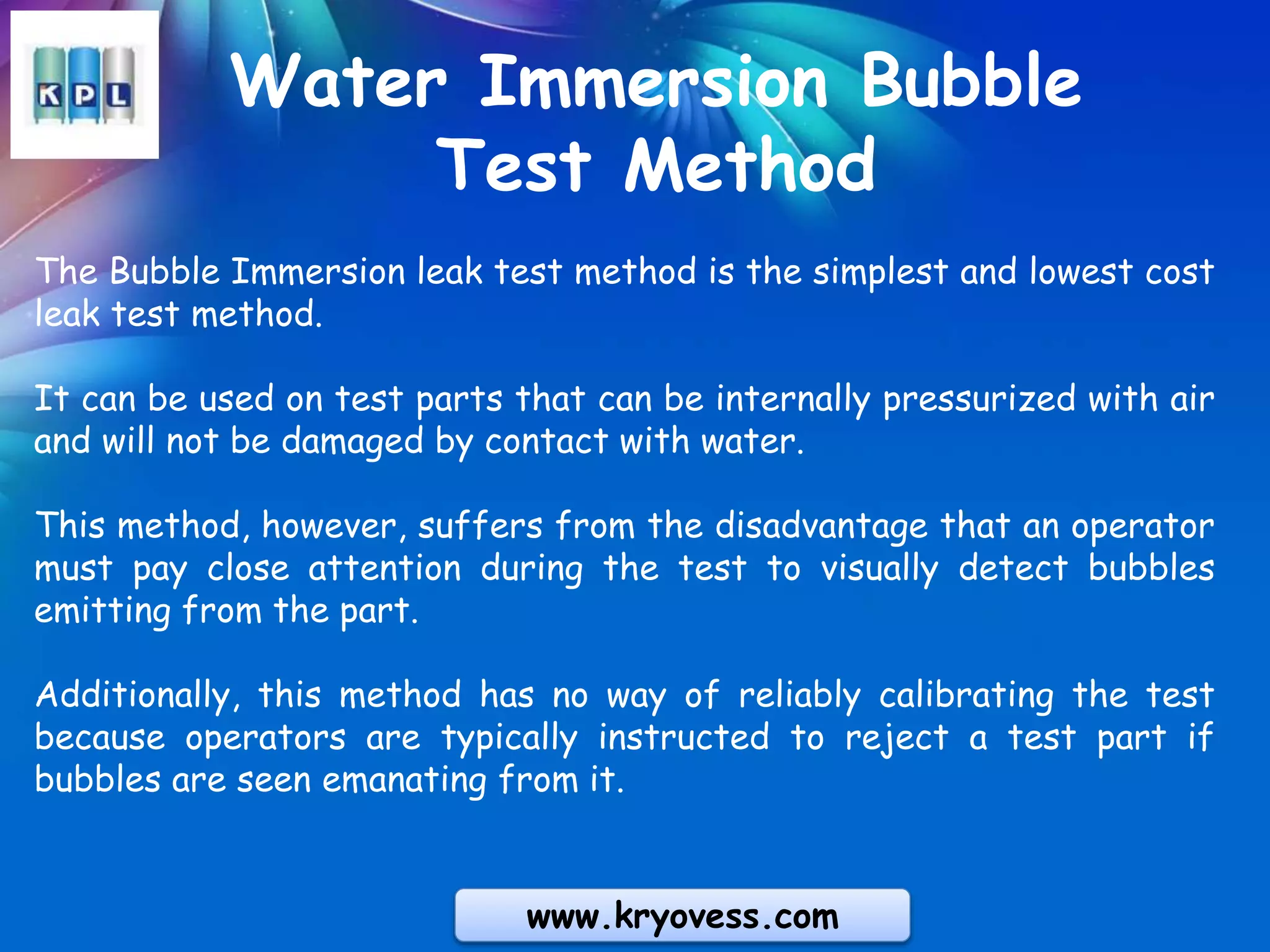 Leak Testing: Different Types Of Leak Testing Methods | Helium Leak ...