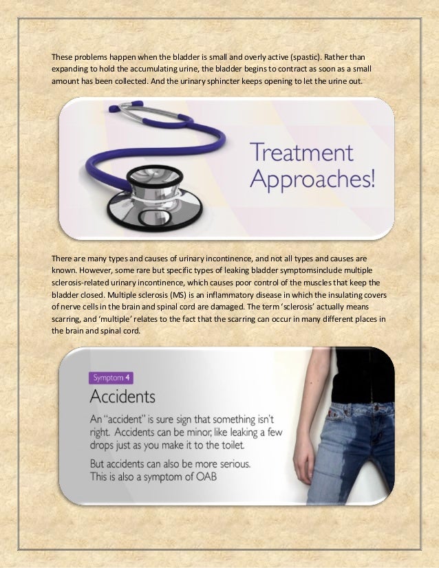 Leaky bladder in ms patients