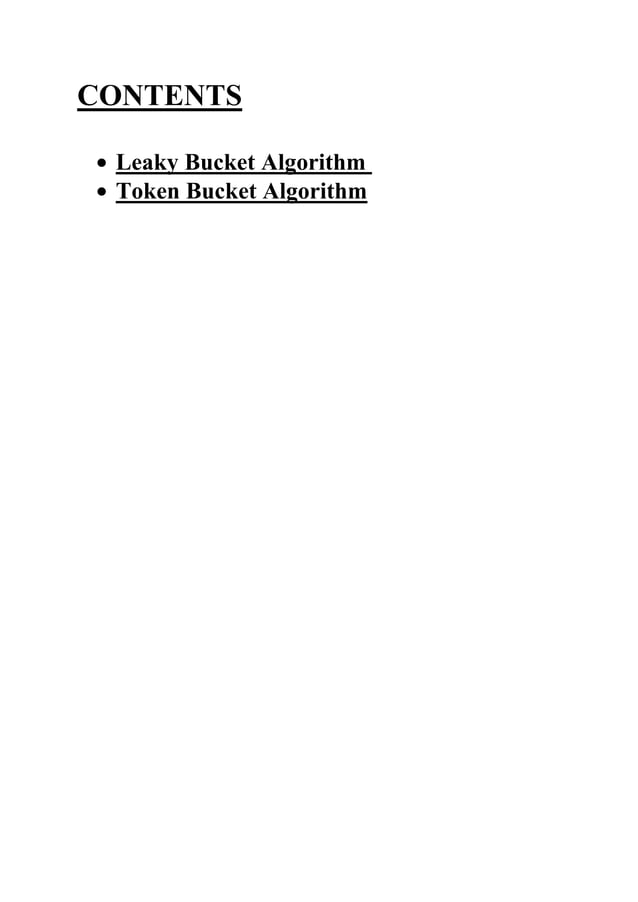 Leaky bucket algorithm
