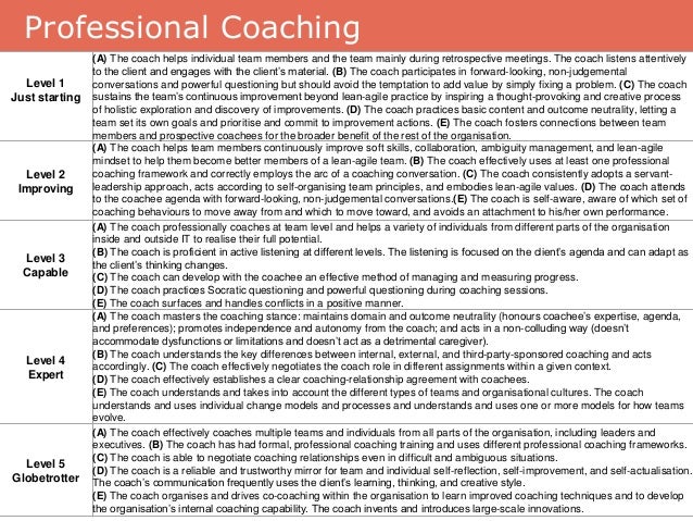 New Lean-Agile Coach Self-Assessment - detailed descriptions v3