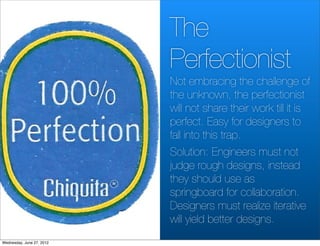 The
                           Perfectionist
                           Not embracing the challenge of
                   ...