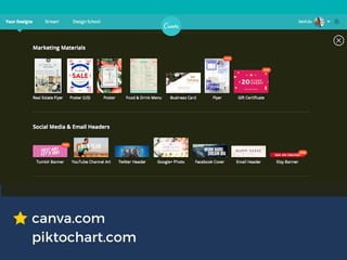 canva.com
piktochart.com
 
