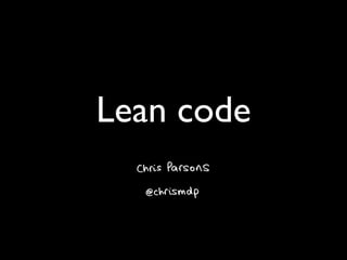 Lean code
 