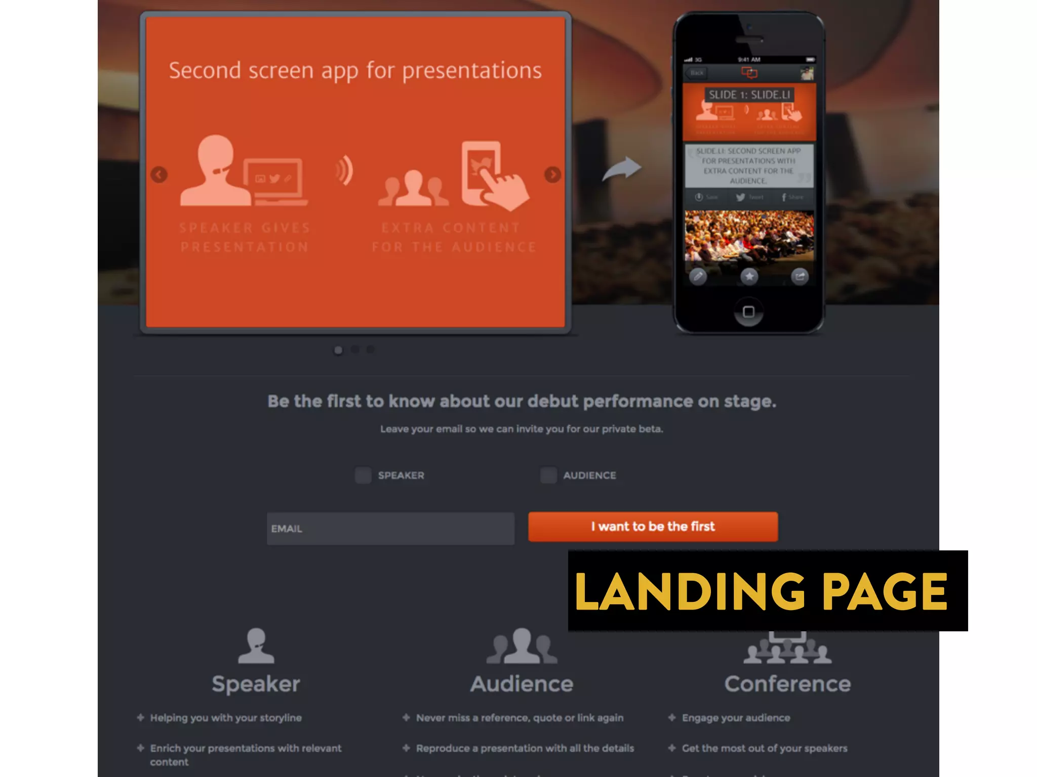 LANDING PAGE 
 