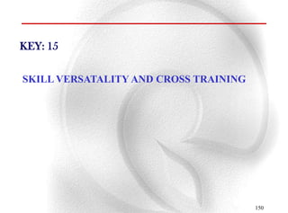 KEY: 15

SKILL VERSATALITY AND CROSS TRAINING




                                       150
 