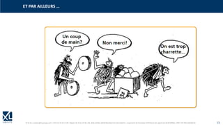 © XL SA | contact@xl-groupe.com | Paris 01 78 16 11 99 | Région 04 76 61 34 40 | 88, Allée Galilée 38330 Montbonnot-Saint-Martin | Organisme de formation (Préfecture de région) 82 38 00 90938 | SIRET 347 945 628 000 50 15
ET PAR AILLEURS …
 