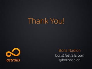 Thank You!

Boris Nadion
boris@astrails.com
@borisnadion

 
