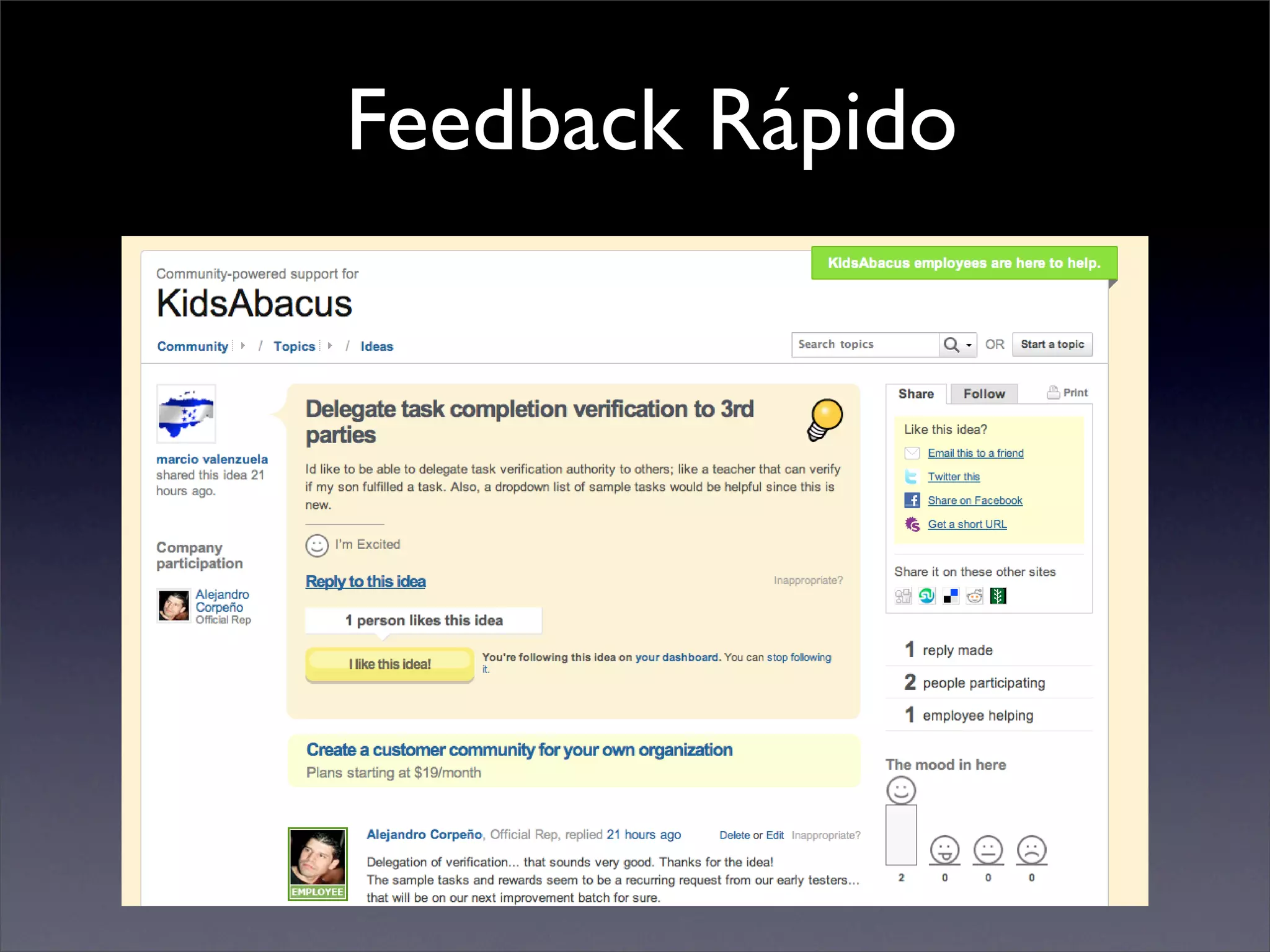 Feedback Rápido
 