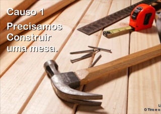 Causo 1
!
Precisamos
Construir
uma mesa.

Li
O Tiro e o A

 