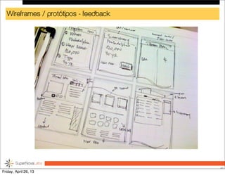 Wireframes / protótipos - feedback
40
Friday, April 26, 13
 