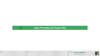 LEAN AND KANBAN 102
HI Per Lean Practice
Agile Principles and Toyota Way3
 