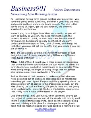 Lean 3P Design | PDF