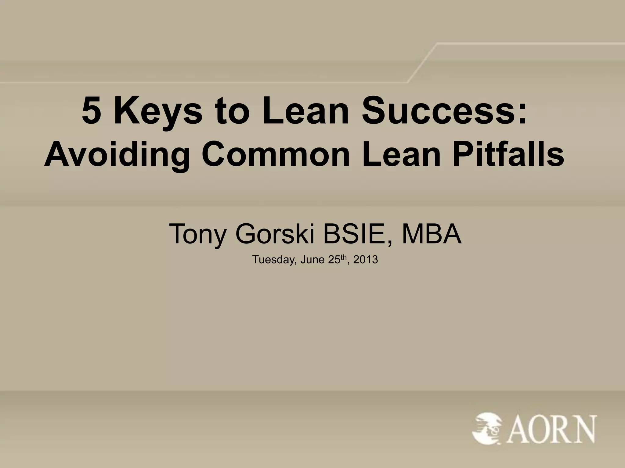 LEAN: 5 Keys to Success | PPT