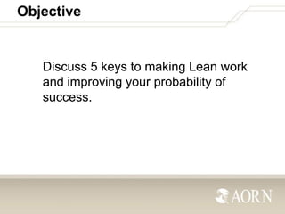 LEAN: 5 Keys to Success | PPT