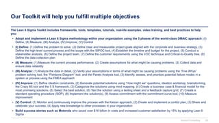 Lean 6 Sigma Toolkit in PowerPoint and Excel | PPTX