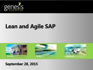 Lean and Agile SAP
September 28, 2015
 