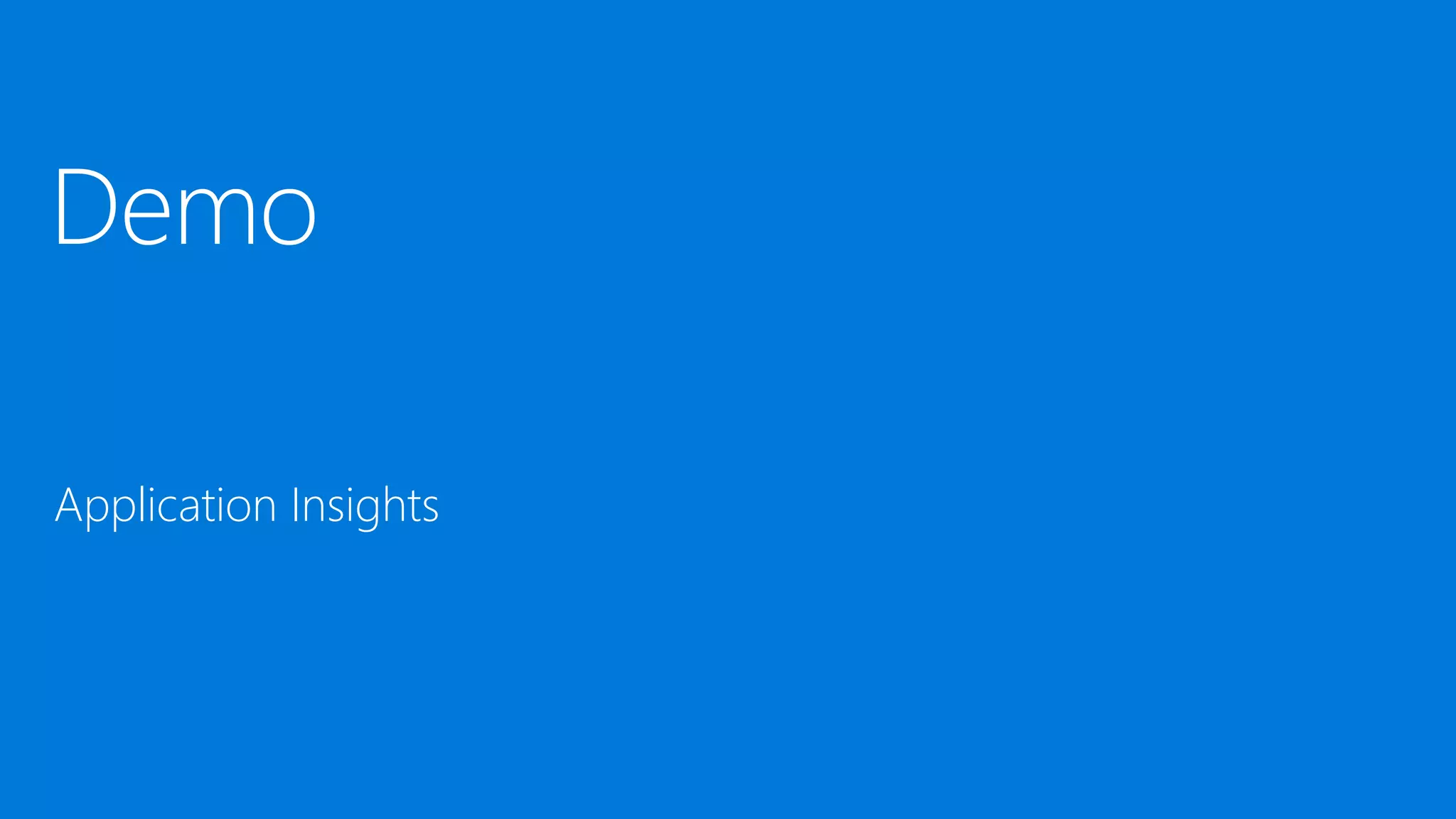 Demo Application Insights 