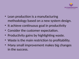 Lean & Agile Manufacturing Systems.pptx - Value Stream | PPTX