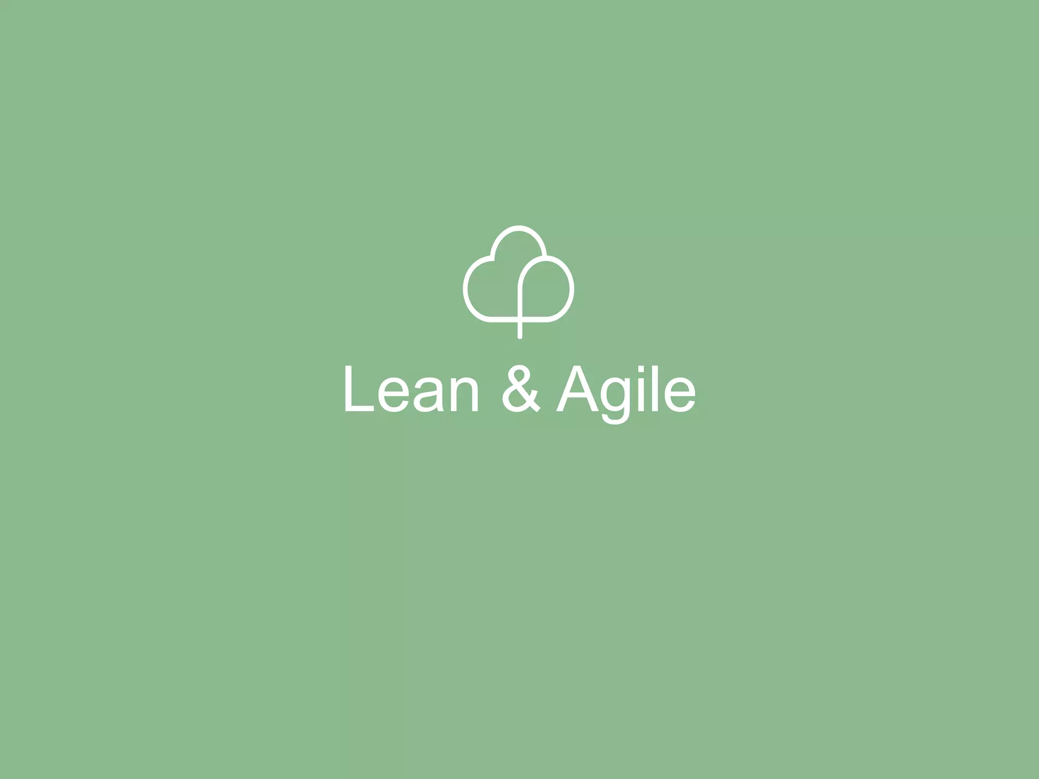 Lean & Agile
 