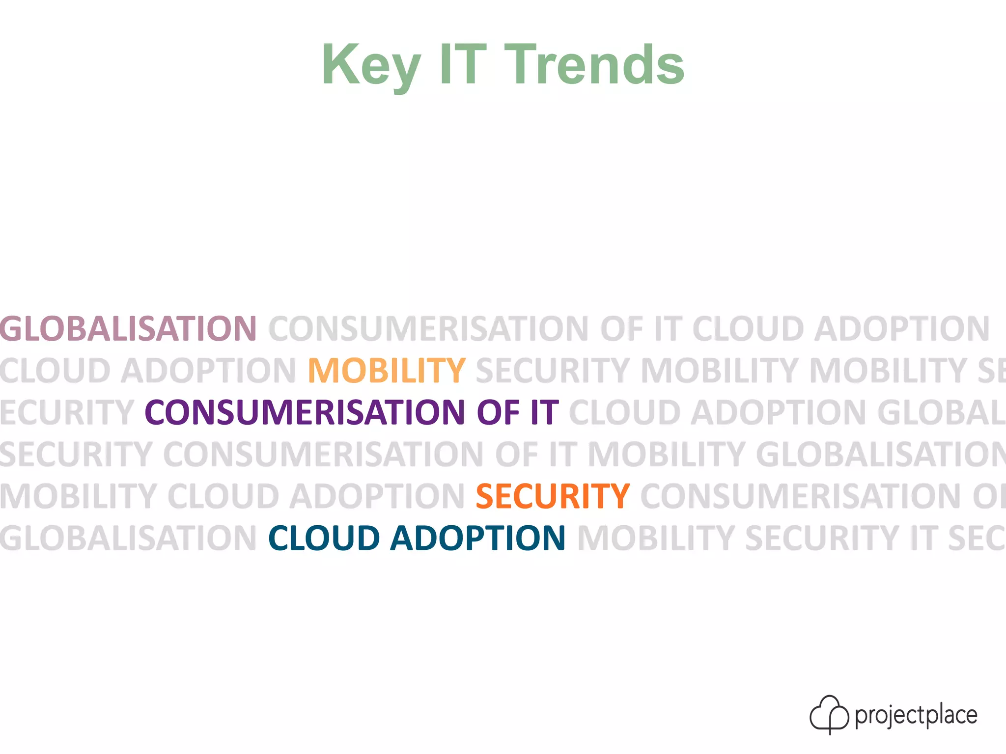 Key IT Trends
GLOBALISATION CONSUMERISATION OF IT CLOUD ADOPTION
CLOUD ADOPTION MOBILITY SECURITY MOBILITY MOBILITY SE
ECURITY CONSUMERISATION OF IT CLOUD ADOPTION GLOBALI
SECURITY CONSUMERISATION OF IT MOBILITY GLOBALISATION
MOBILITY CLOUD ADOPTION SECURITY CONSUMERISATION OF
GLOBALISATION CLOUD ADOPTION MOBILITY SECURITY IT SEC
 
