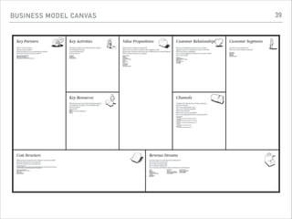BUSINESS MODEL CANVAS 39
 