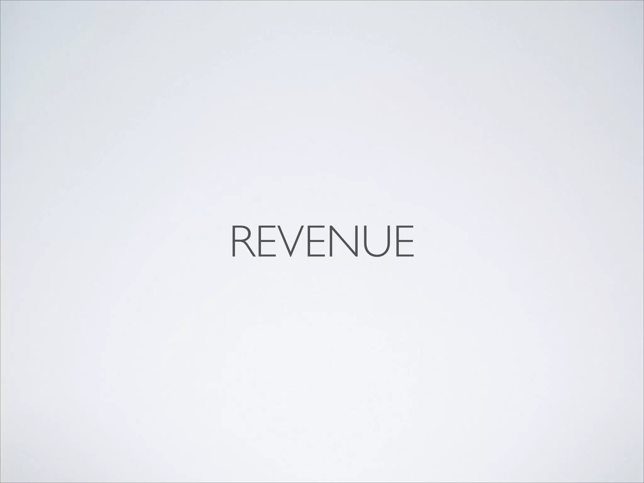 REVENUE

 