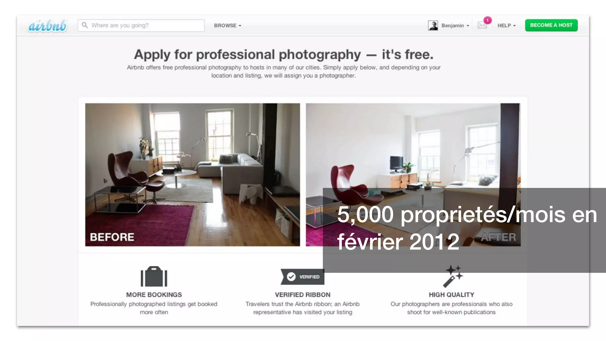 5,000 proprietés/mois en
février 2012
 