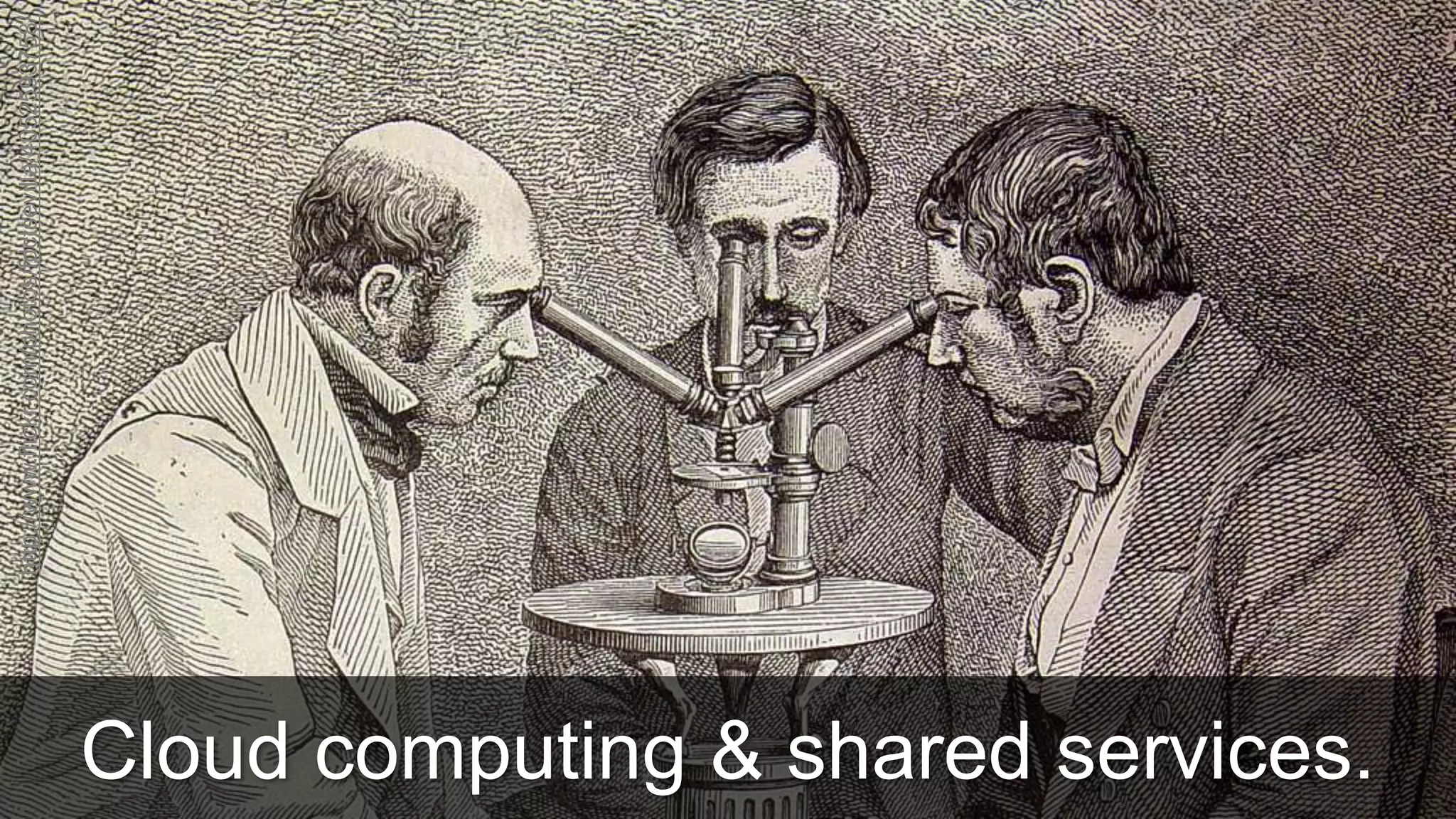 Cloud computing & shared services.
http://www.flickr.com/photos/fdctsevilla/4052593758/
 