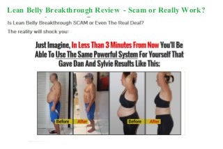 Lean Belly Breakthrough Review - Scam or Really Work?
 