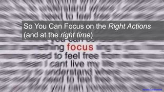 Nevada Tumbleweed
So You Can Focus on the Right Actions
(and at the right time)
 